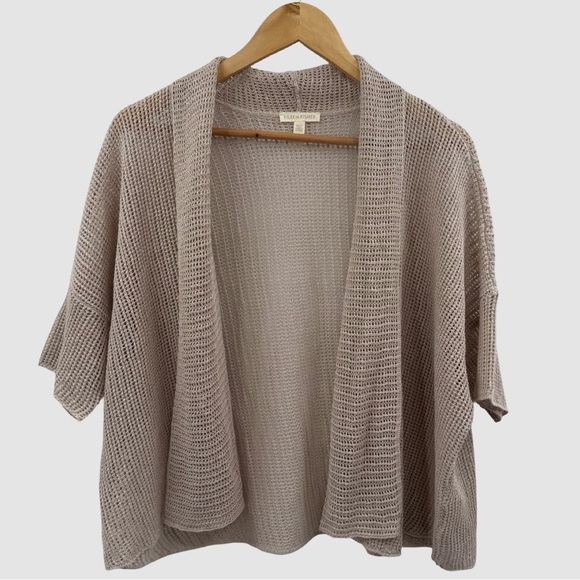 Eileen Fisher Organic Linen Open Knit Lightweight Knit...